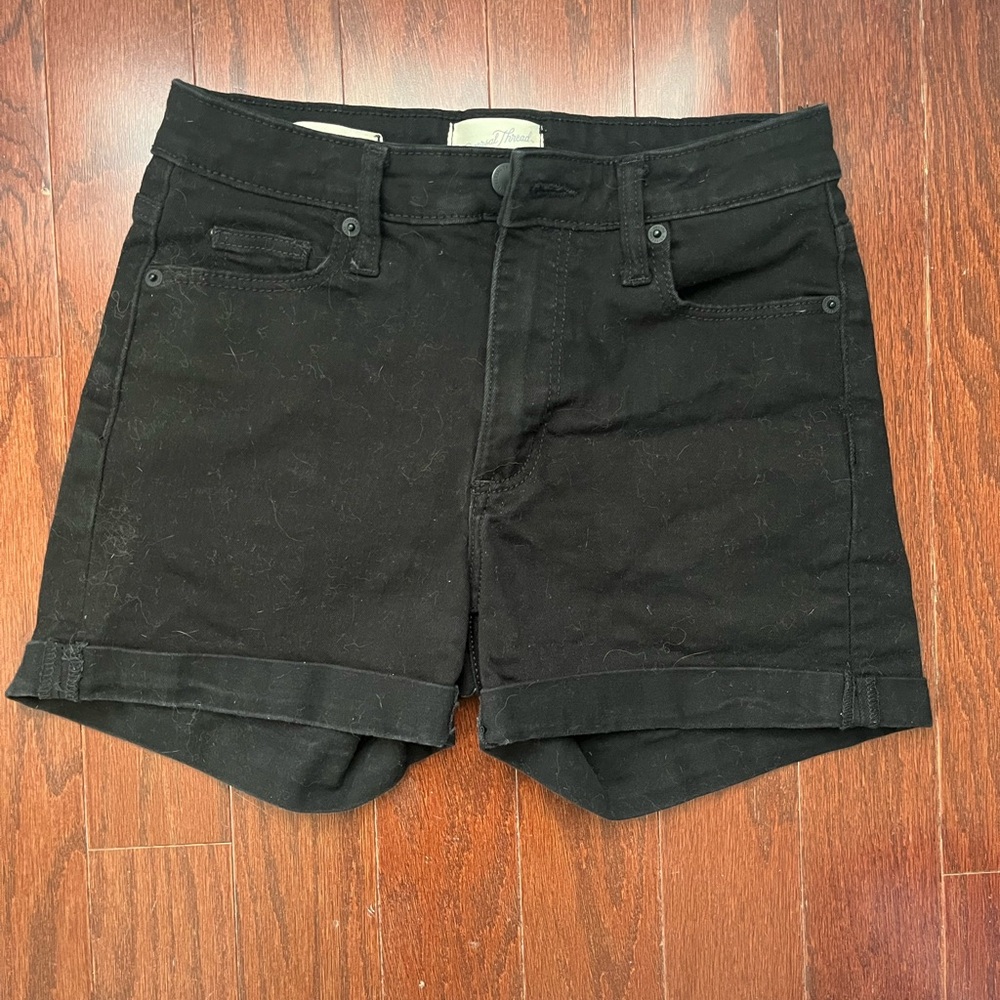 Black Women's Shorts Universal Thread Midi High Rise